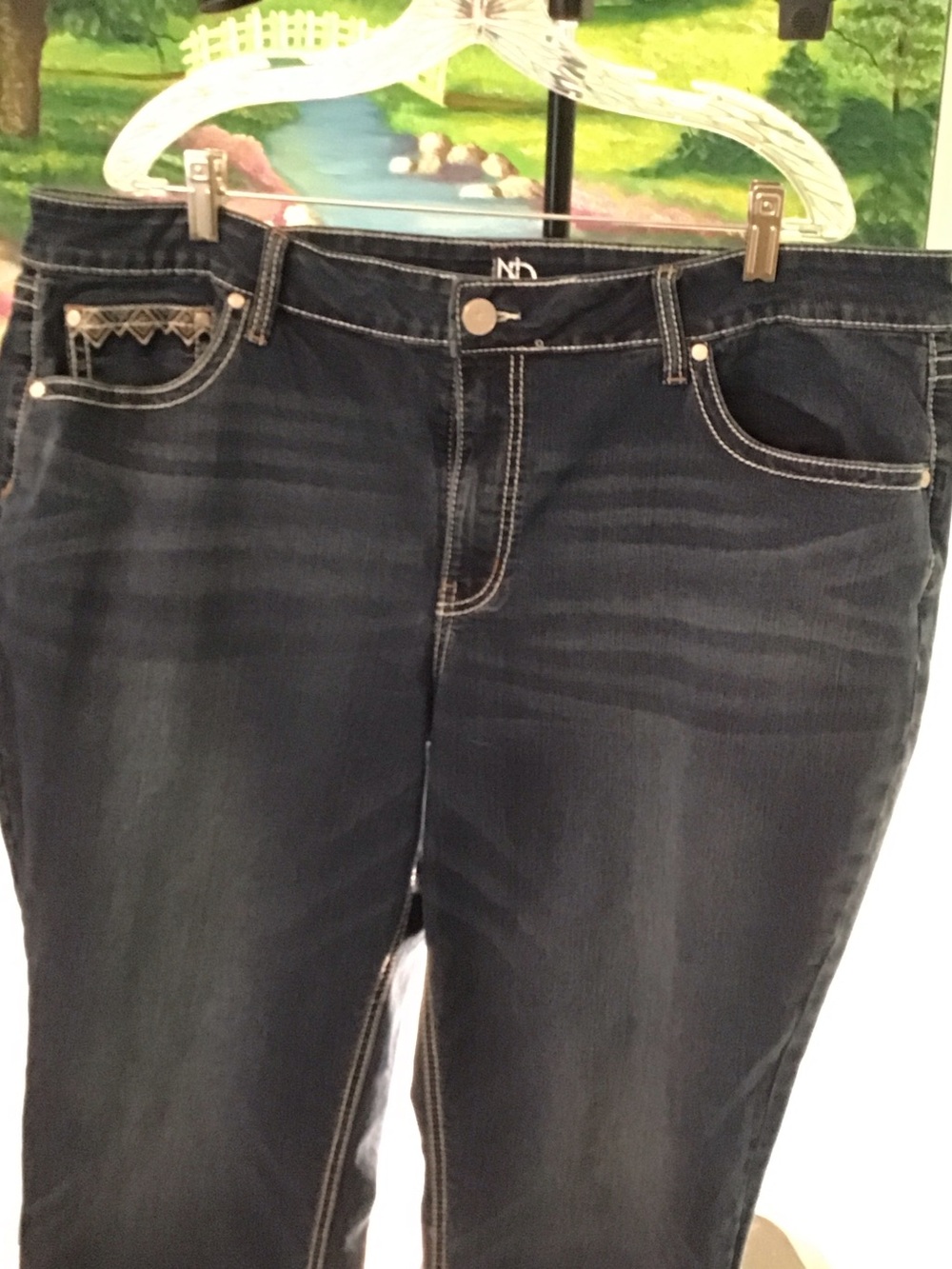 new directions Straight Leg Dark Blue Jeans